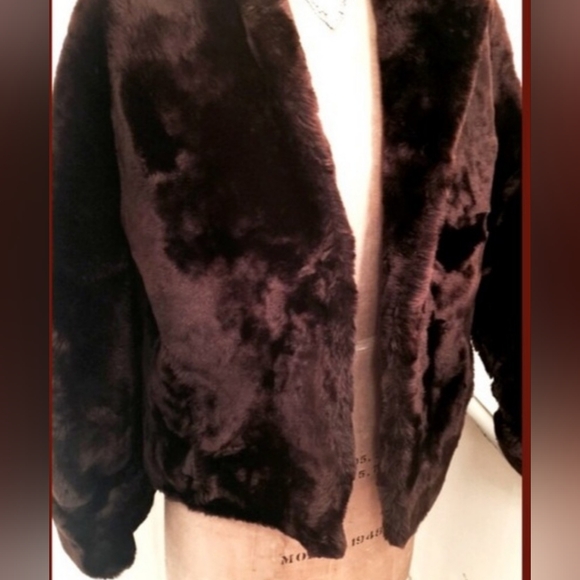 Vintage Fur Coat 1960's Shearling Fur Bomber Style Jacket - Picture 2 of 4